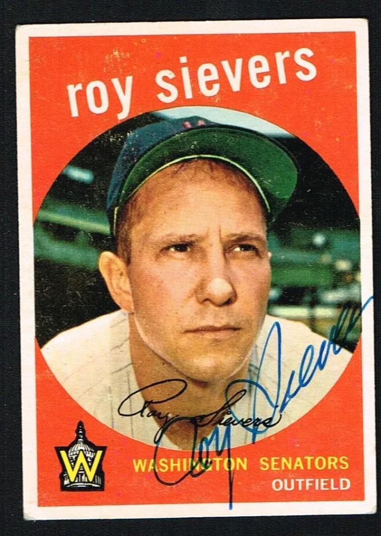 Roy Sievers #340 signed autograph 1959 Topps Baseball Trading Card