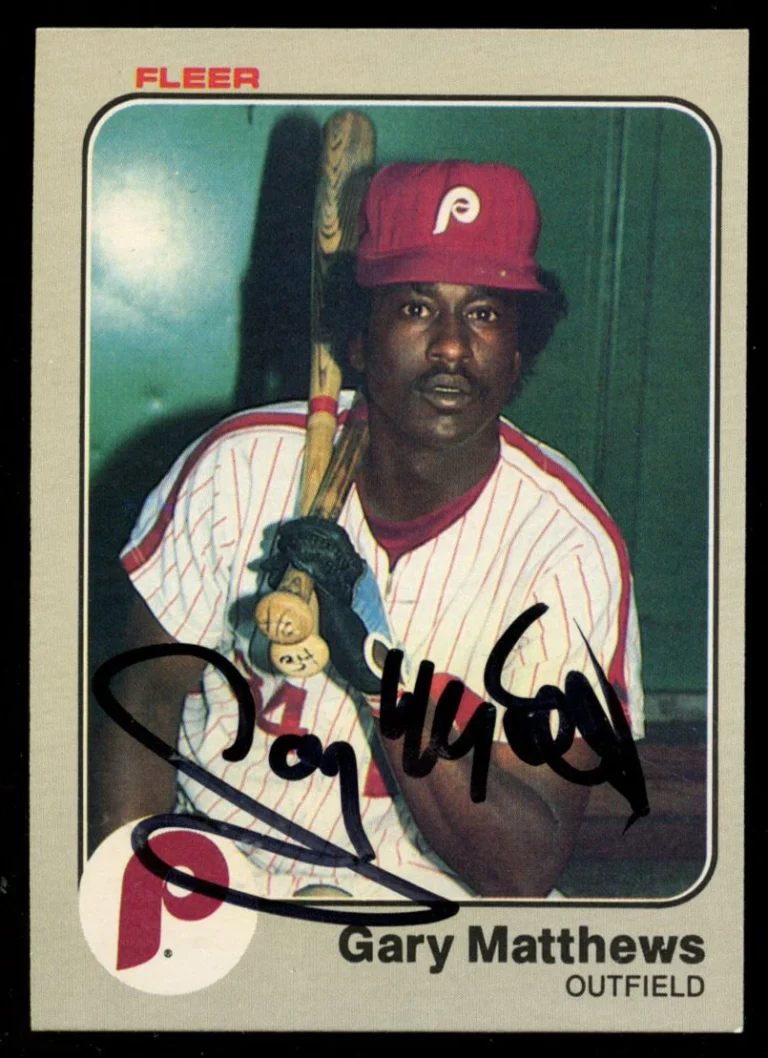 Gary Matthews #165 signed autograph auto 1983 Fleer Baseball Trading Card