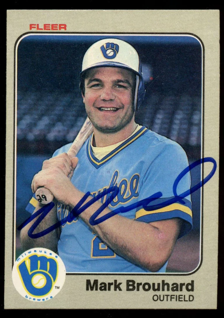 Mark Brouhard #28 signed autograph auto 1983 Fleer Baseball Trading Card