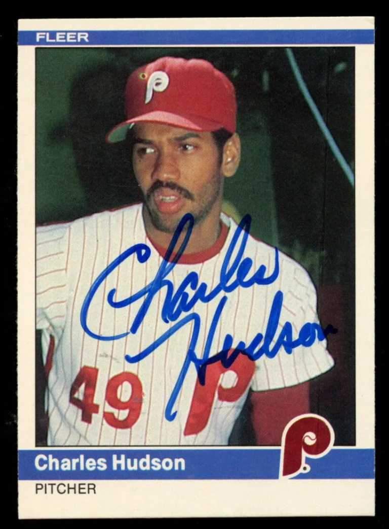 Charles Hudson #36 signed autograph auto 1984 Fleer Baseball Trading Card