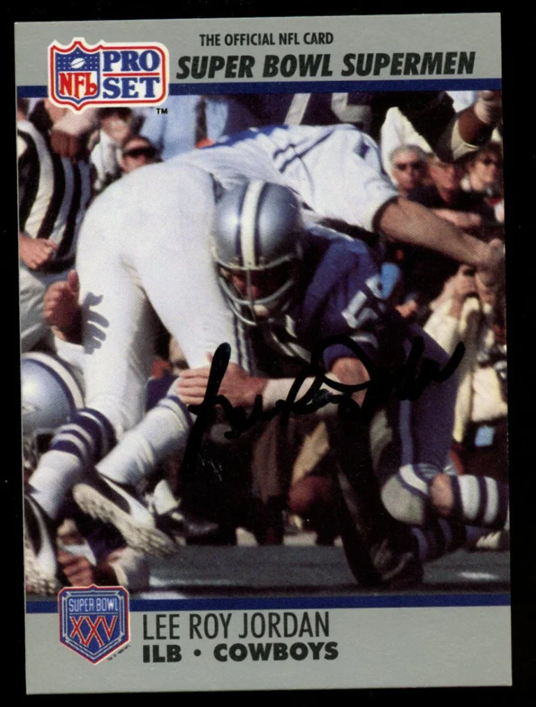 Lee Roy Jordan #89 signed autograph auto 1990 Pro Set Football Trading Card