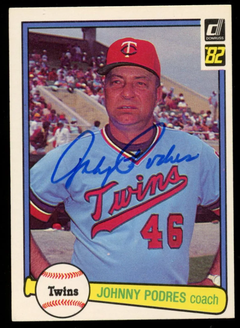 Johnny Podres #566 signed autograph auto 1982 Donruss Baseball Trading Card