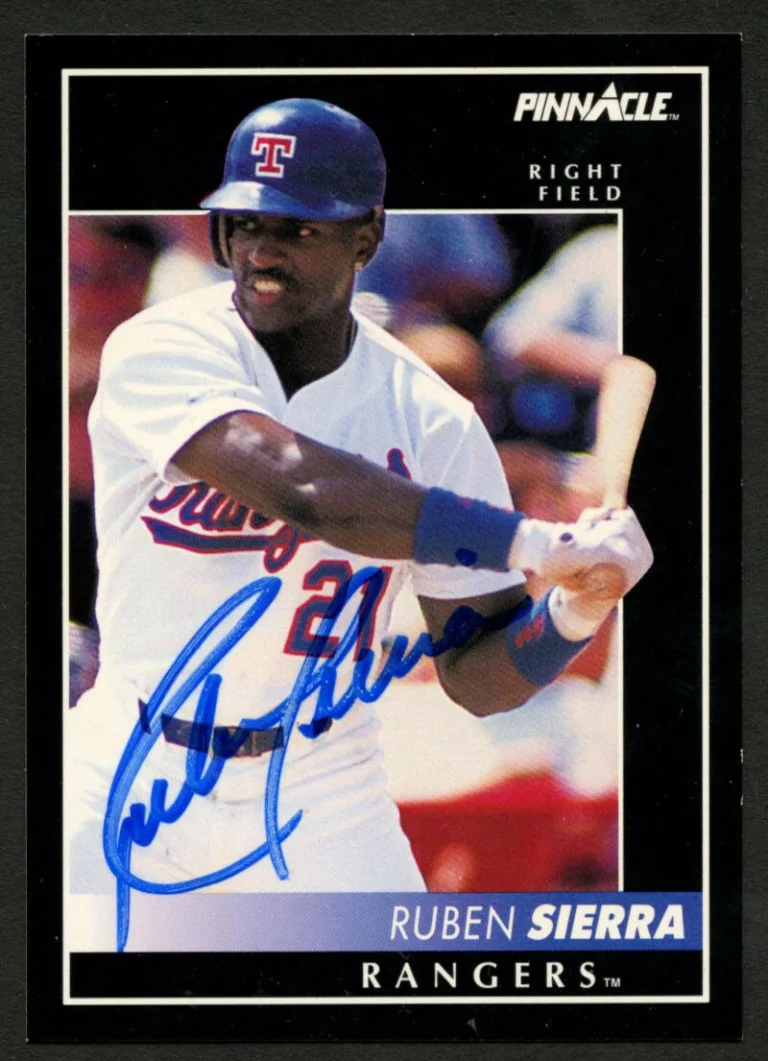 Ruben Sierra #14 signed autograph auto 1992 Pinnacle Baseball Trading Card