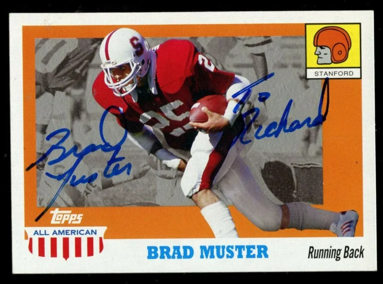 Brad Muster #68 signed autograph auto 2005 Topps All American Football Card