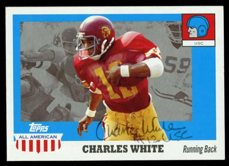 Charles White #50 signed autograph auto 2005 Topps All American Football Card