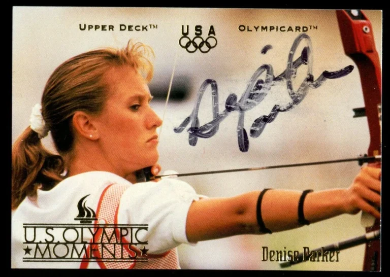Denise Parker #36 signed autograph auto 1996 Upper Deck Olympic Trading Card