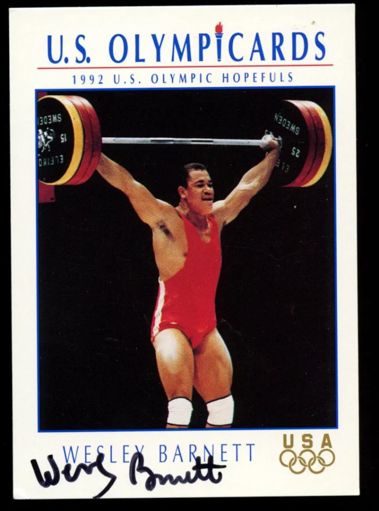 Wesley Barnett #101 signed autograph auto 1992 Impel U.S. Olympic Hopefuls Card