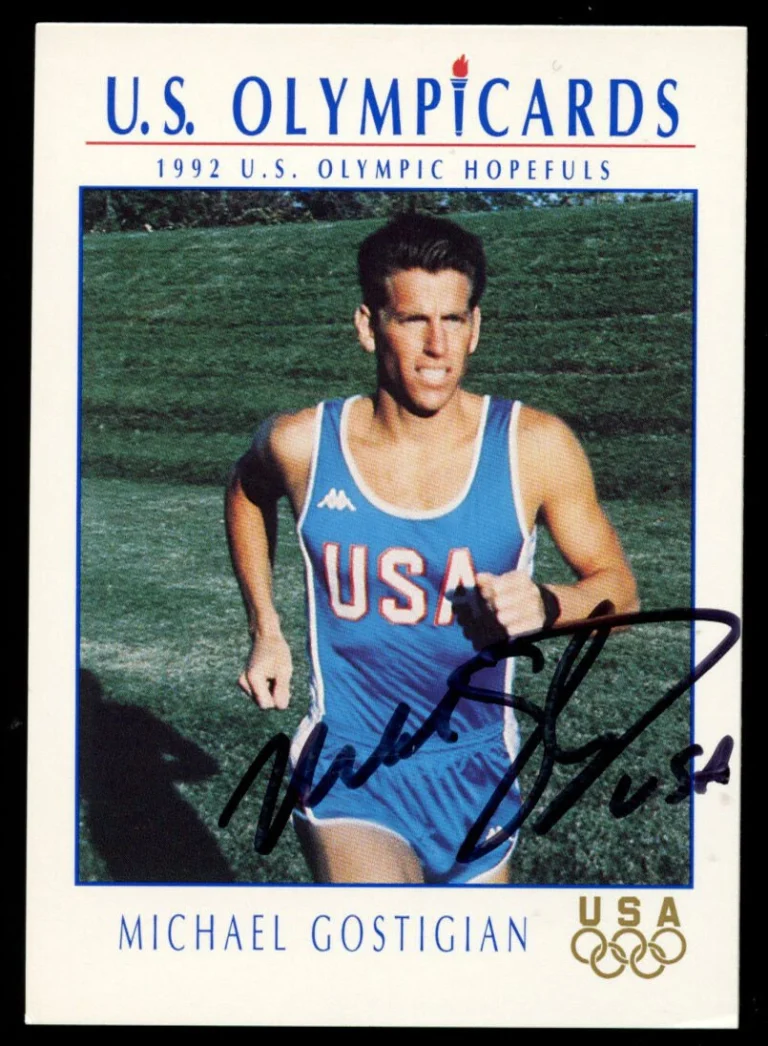 Michael Gostigian #54 signed autograph 1992 Impel U.S. Olympic Hopefuls Card