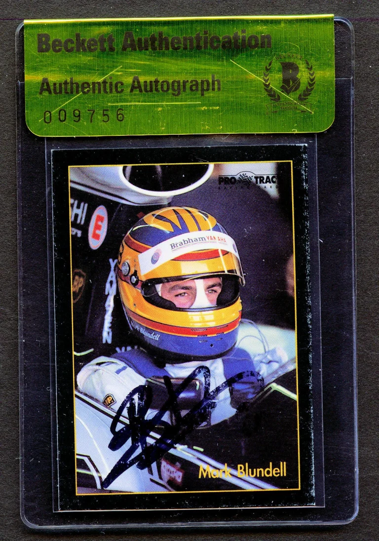 Mark Blundell #16 signed autograph 1991 Formula One Series ProTrac's Card BAS