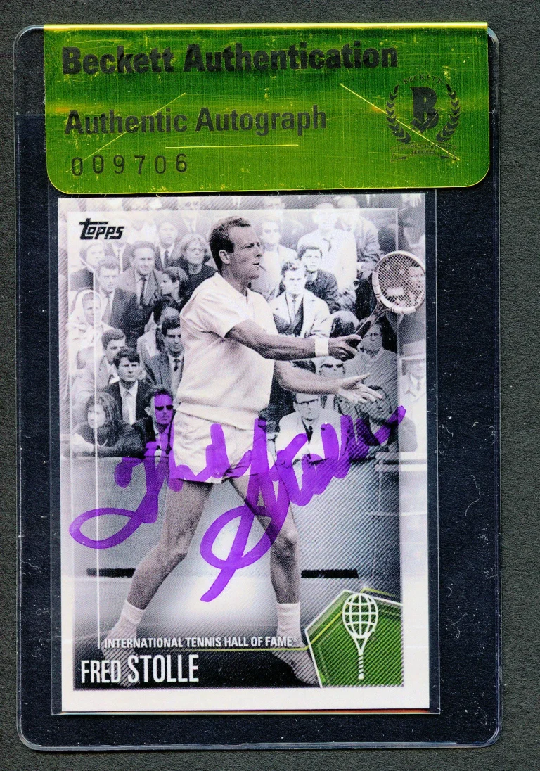 Fred Stolle #38 signed autograph auto 2019 Topps Tennis Hall of Fame Card BAS