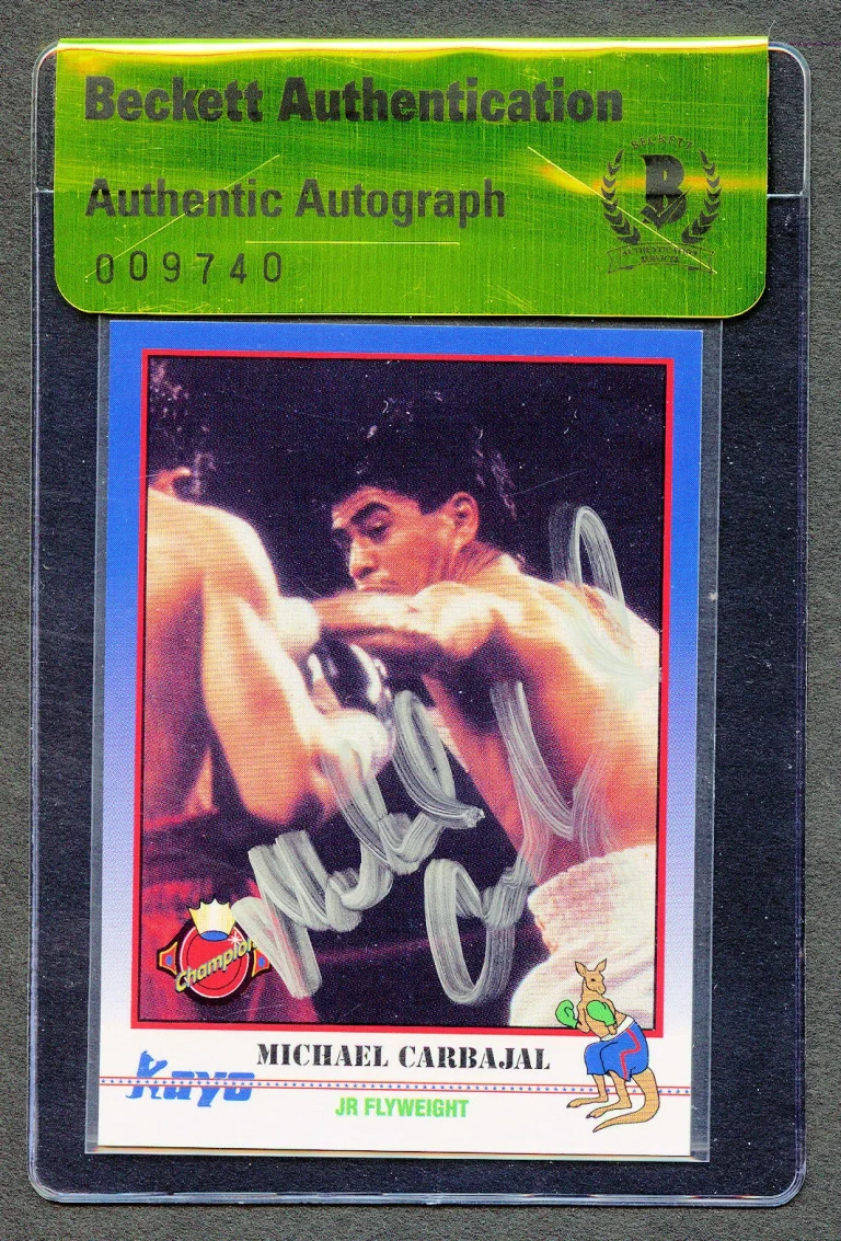 Michael Carbajal #170 signed autograph 1991 Kayo Boxing Beckett Authentic BAS