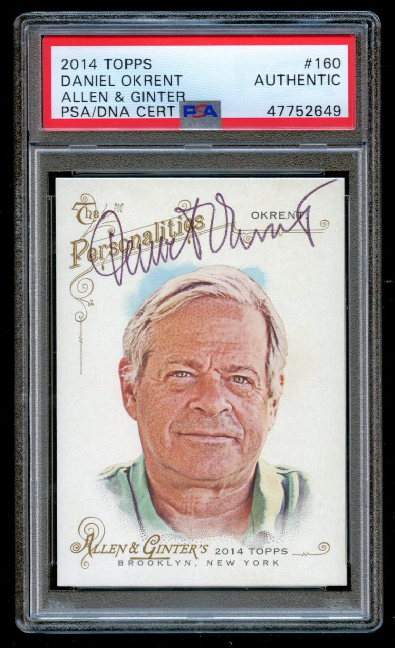 Daniel Okrent #160 signed autograph auto 2014 Topps Allen & Ginter Card PSA Slab