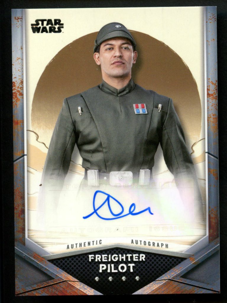 Alexander Wraith as Freighter Pilot A-AW auto 2021 Topps Mandalorian Season 2