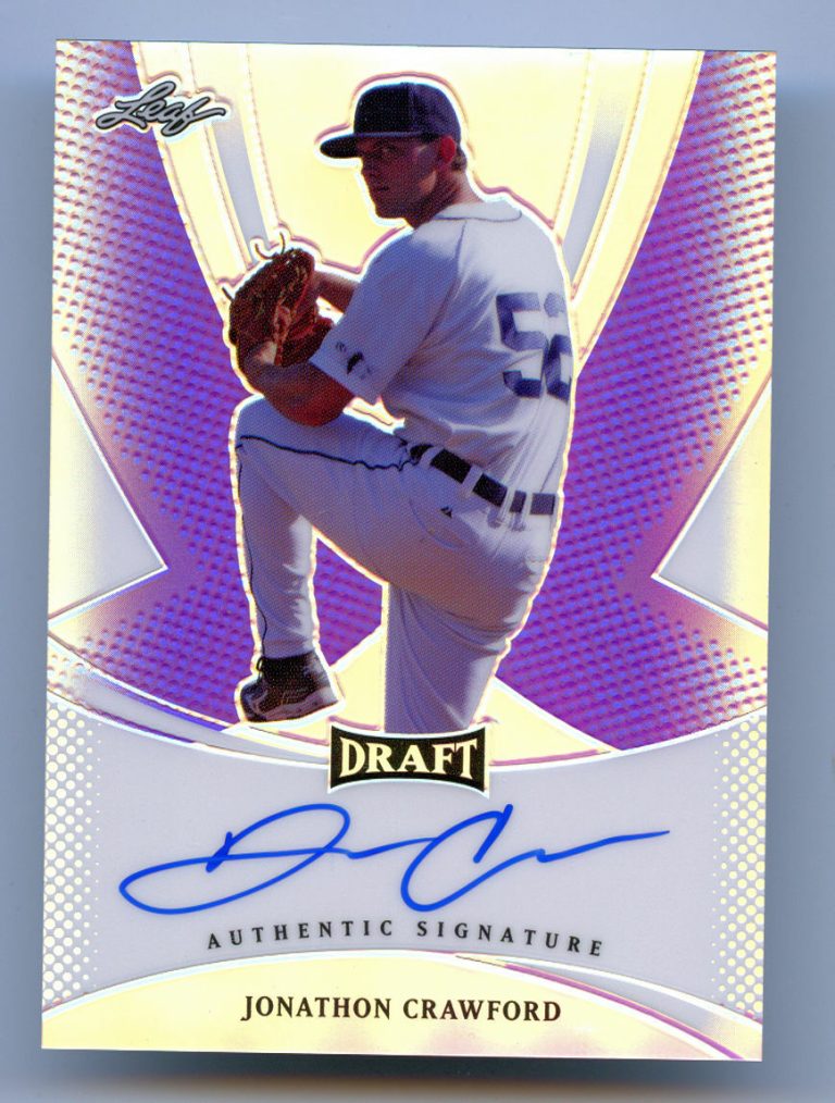 Jonathon Crawford #BA-JC1 signed autograph auto 2013 Leaf Draft Card 19/50