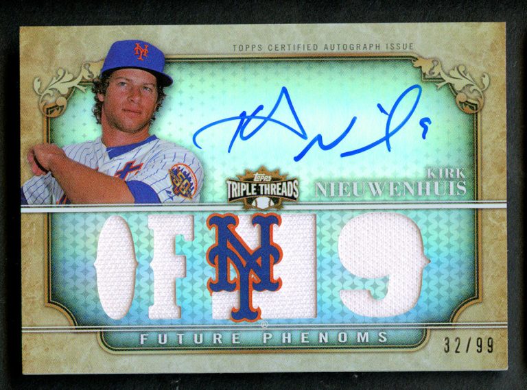 Kirk Nieuwenhuis #157 signed auto 2013 Topps Triple Threads NY Mets 32/99