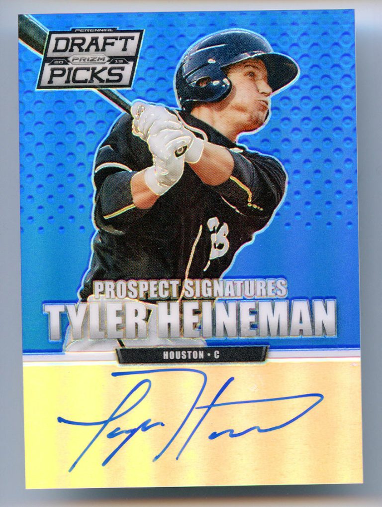 Tyler Heineman #84 signed auto 2013 Panini Prizm Perennial Draft Picks 36/75