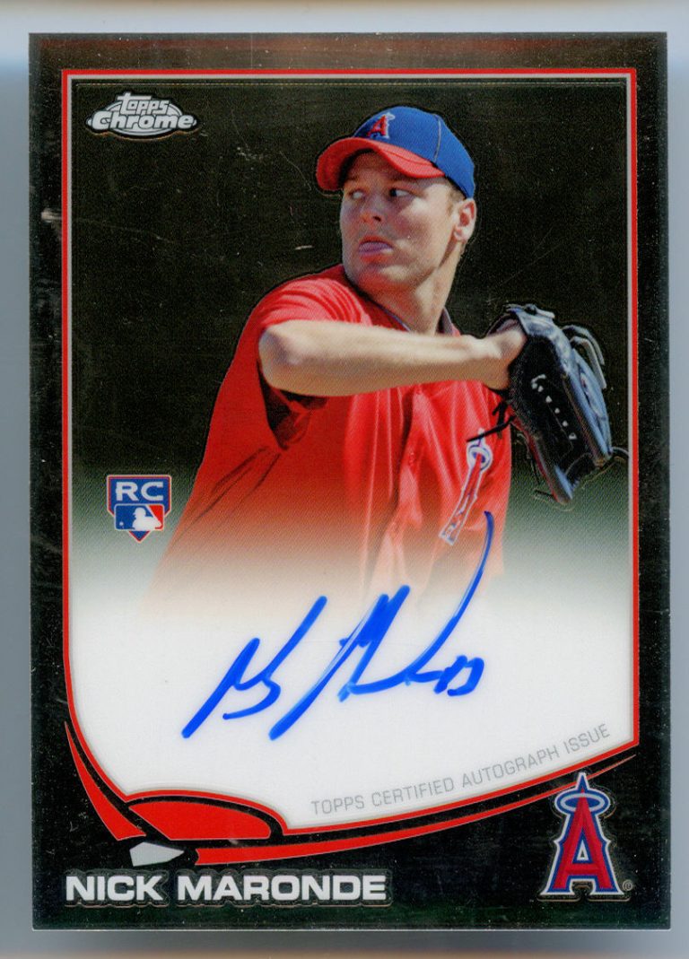 Nick Maronde #24 signed autograph auto 2013 Topps Chrome Rookie Angels Card