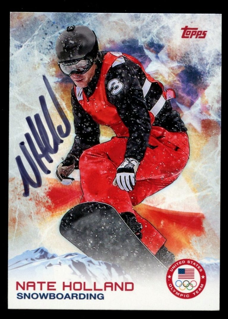 Nate Holland #46 signed autograph auto 2014 Topps U.S. Winter Olympic Card