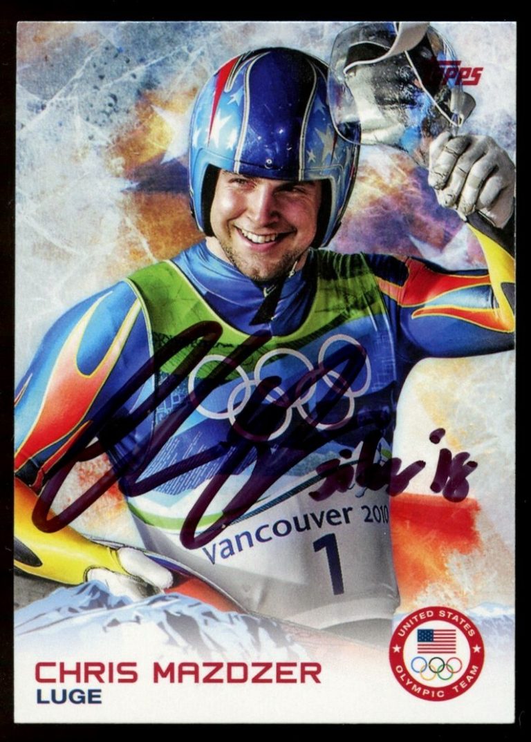 Chris Mazozer #60 signed autograph auto 2014 Topps U.S. Winter Olympic Card