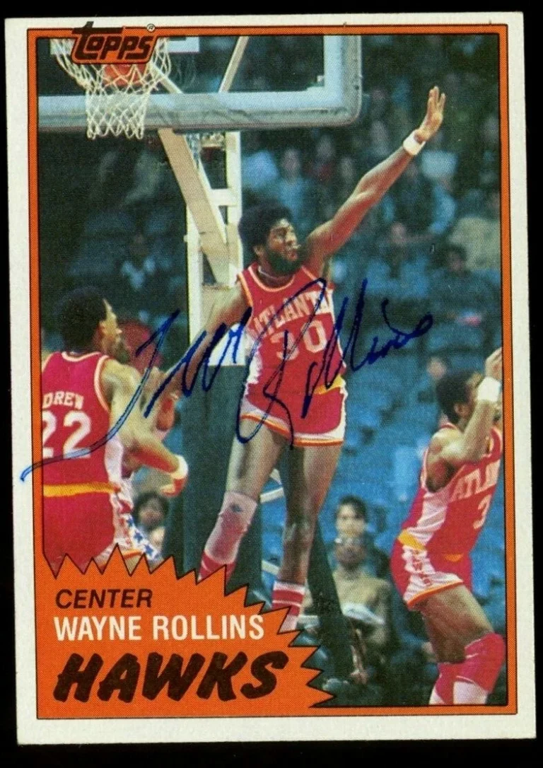 Wayne Rollins #71 signed autograph auto 1981-82 Topps Basketball Trading Card
