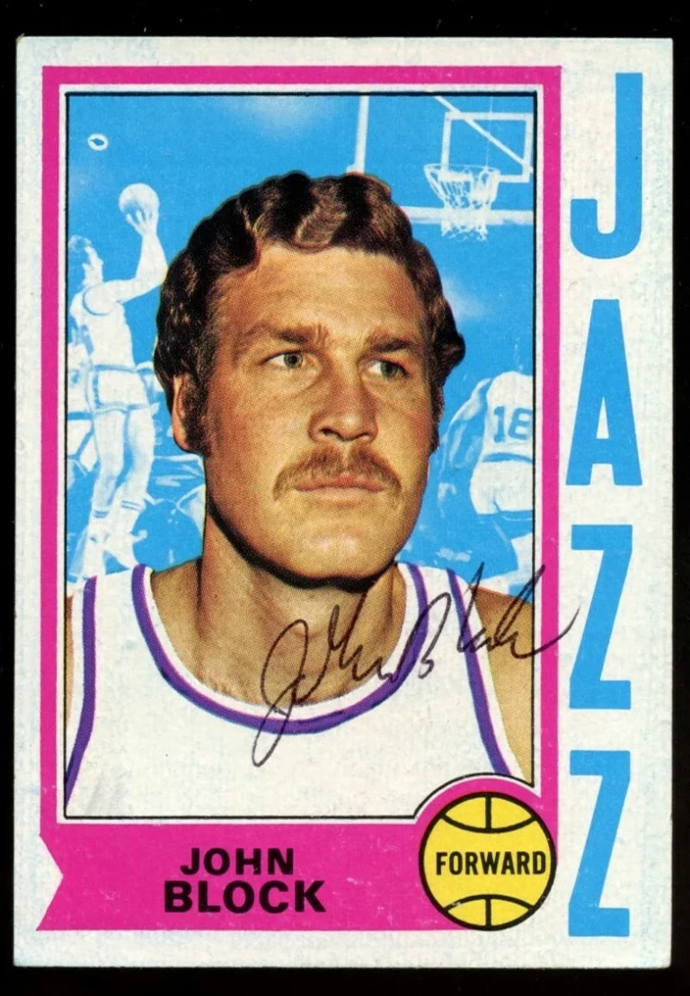 John Block #168 signed autograph auto 1974-75 Topps Basketball Trading Card