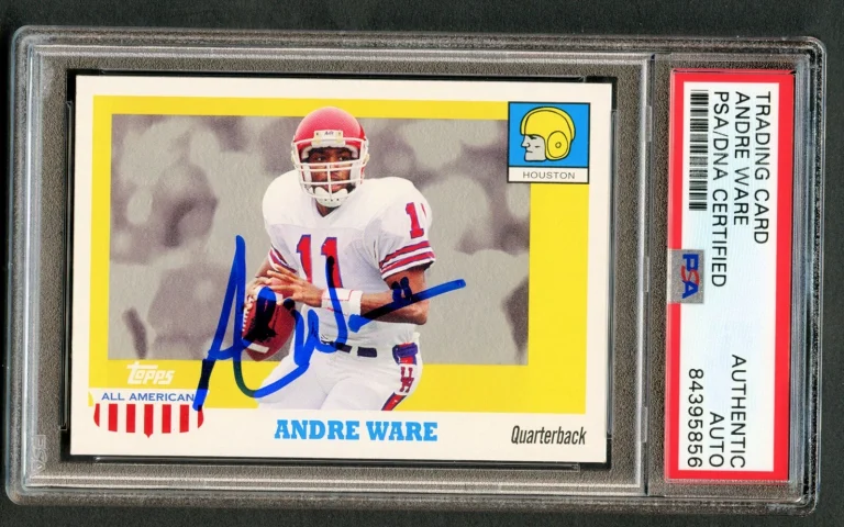 Andre Ware #77 signed autograph auto 2005 Topps All American Houston Card PSA