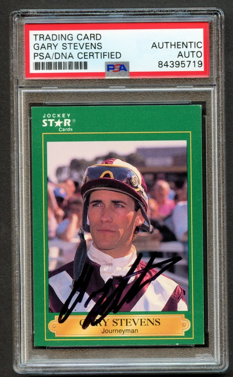 Gary Stevens #190 signed autograph auto 1991 Horse Jockey Star Card PSA Slabbed