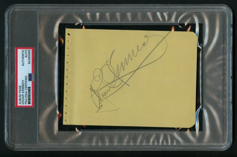 Edgar Kennedy signed autograph auto 4x6 Album Page Original Keystone Kops PSA