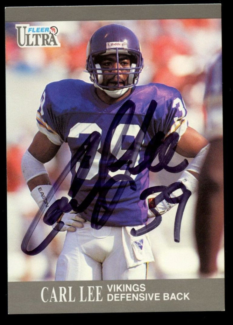 Carl Lee #U-50 signed autograph auto 1991 Fleer Ultra Football Trading Card
