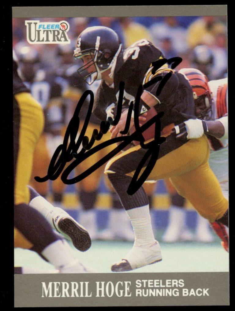 Merril Hoge #112 signed autograph auto 1991 Fleer Ultra Football Trading Card