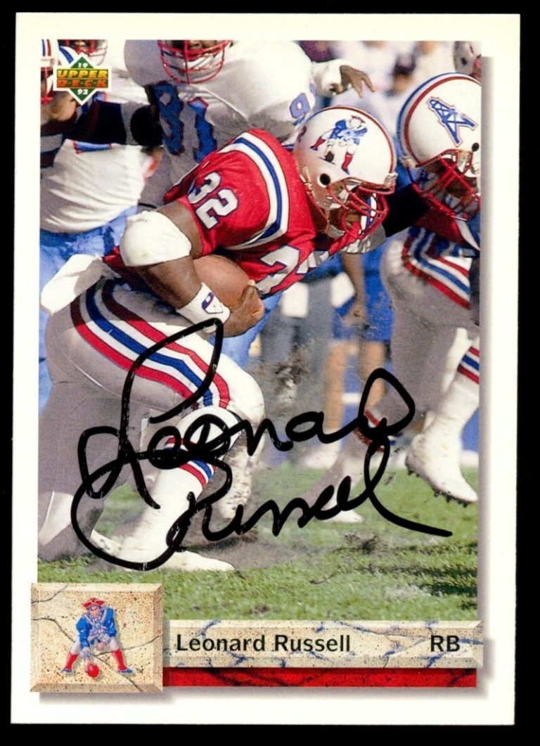 Leonard Russell #245 signed autograph auto 1992 Upper Deck Football Trading Card