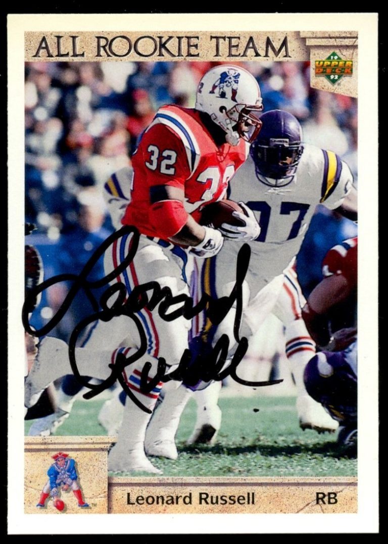 Leonard Russell #32 signed autograph auto 1992 Upper Deck Football Trading Card