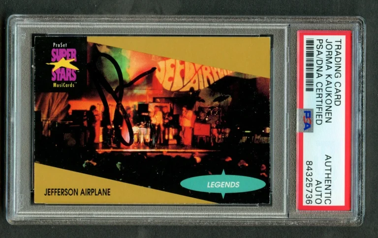 Jorma Kaukonen signed autograph ProSet MusiCards Jefferson Airplane PSA Slabbed