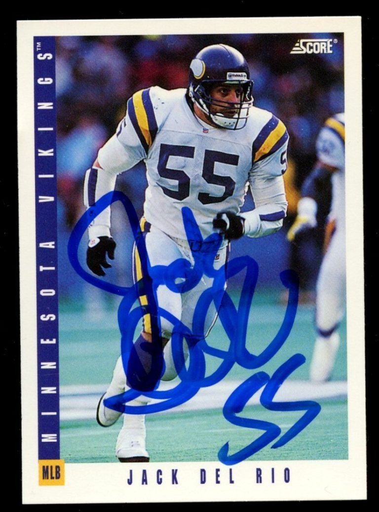 Jack Del Rio #26 signed autograph auto 1993 Score Football Trading Card
