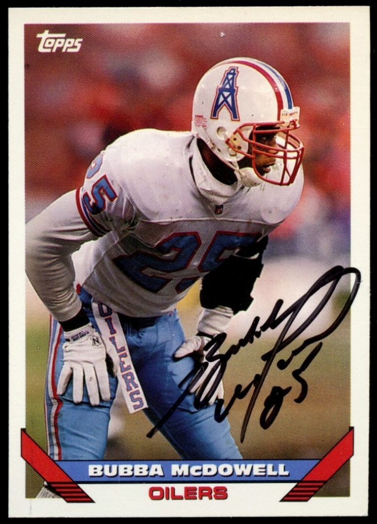 Bubba McDowell #142 signed autograph auto 1993 Topps Football Trading Card