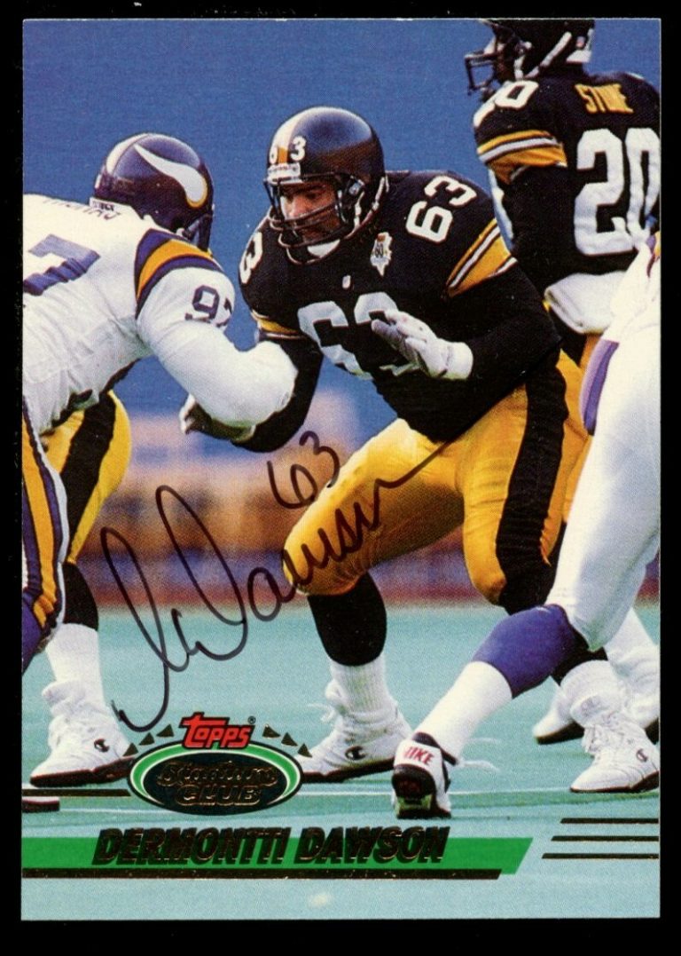 Dermontti Dawson #483 signed autograph 1993 Topps Stadium Club Football Card