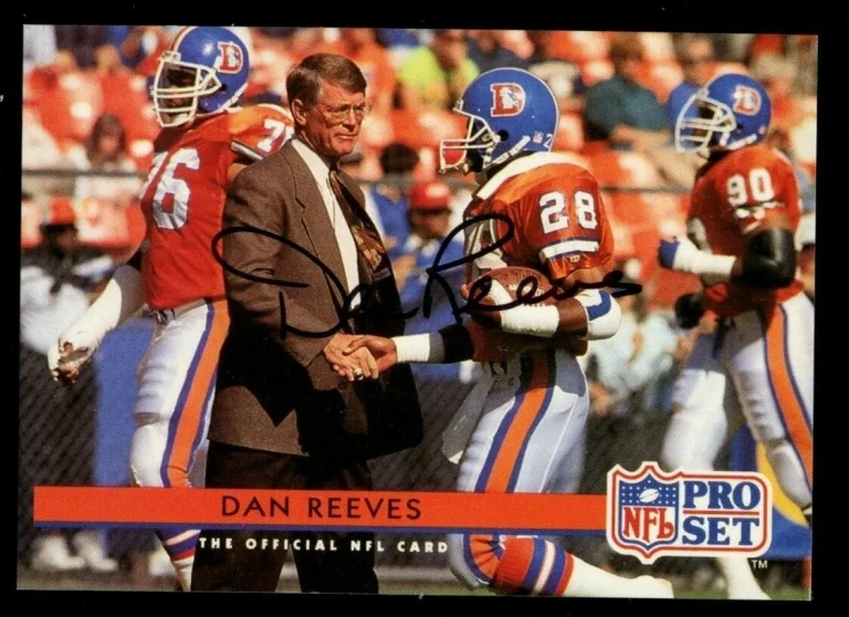 Dan Reeves #162 signed autograph auto 1992 Pro Set Football Trading Card