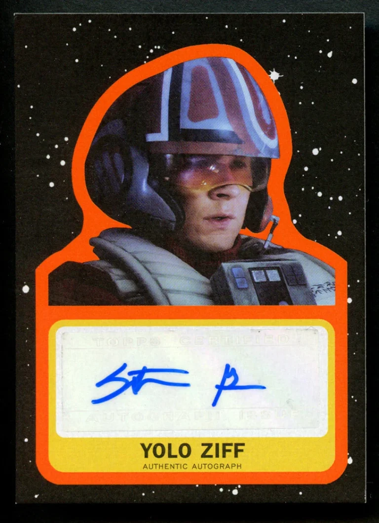 Stefan Gube as Yolo Ziff signed auto Topps Star Wars Rise of Skywalker 31/50