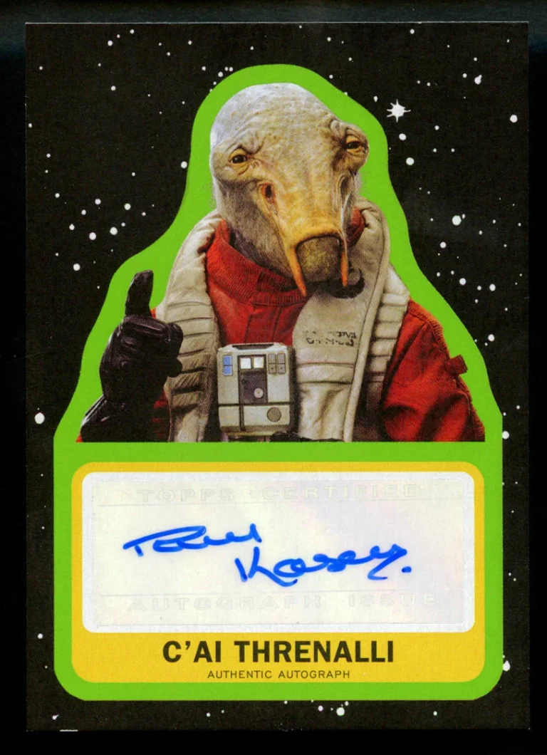 Paul Kasey as C'ai Threnalli signed auto Topps Star Wars Rise of Skywalker Card