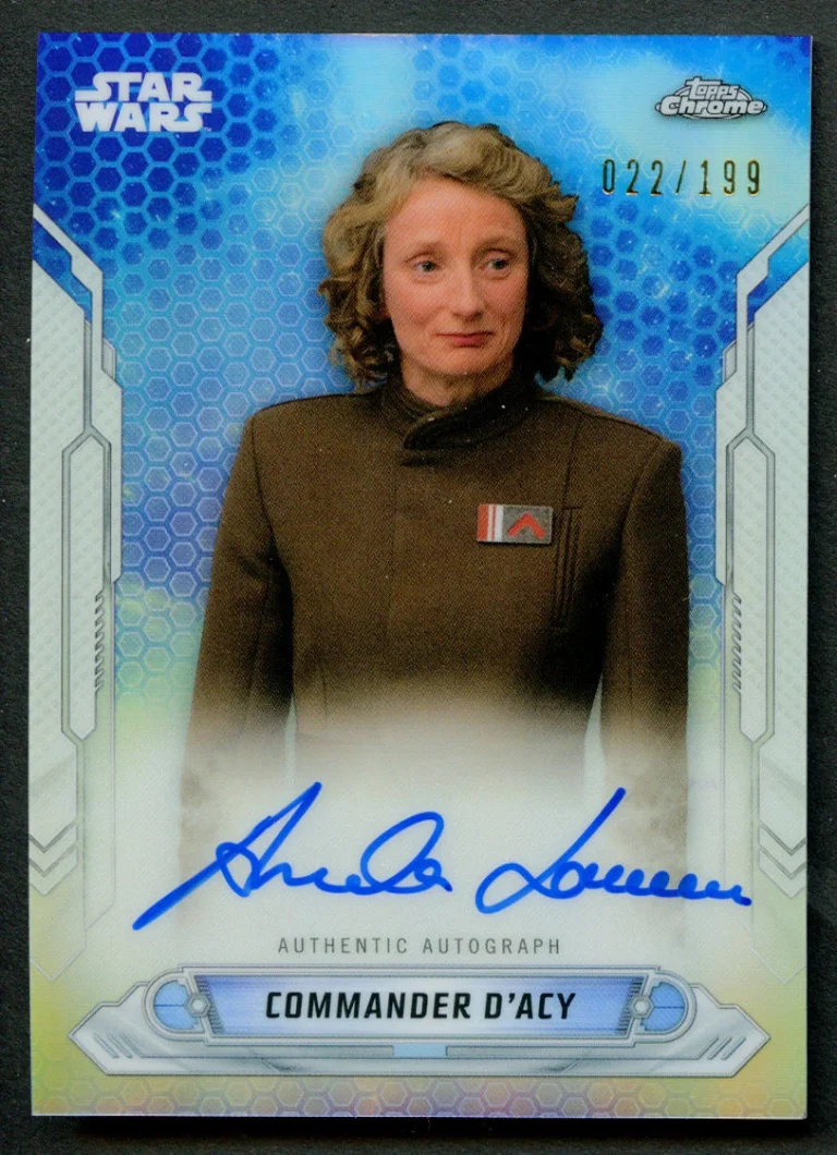 Amanda Lawrence as Commander D'Acy signed auto Topps Star Wars Chrome 22/199