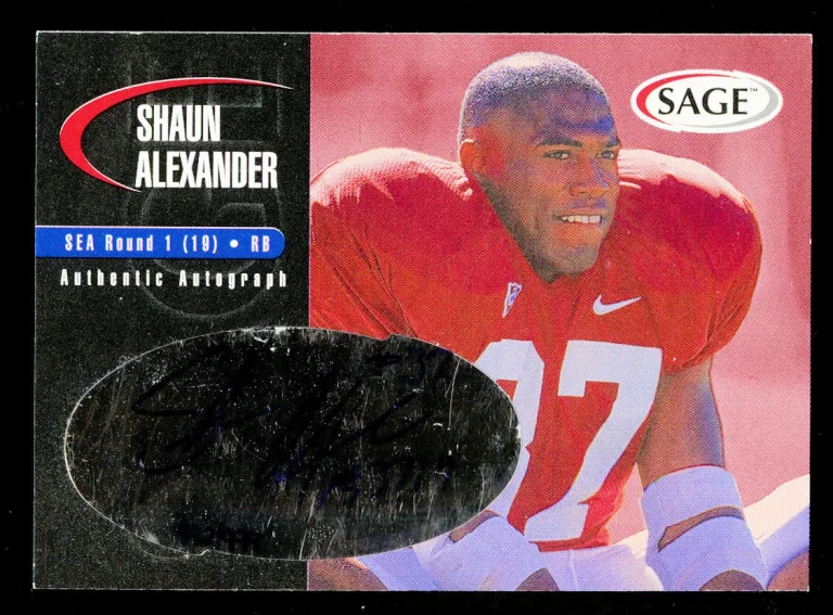 Shaun Alexander #A2 signed autograph auto 2000 SAGE Alabama Rookie 892/999