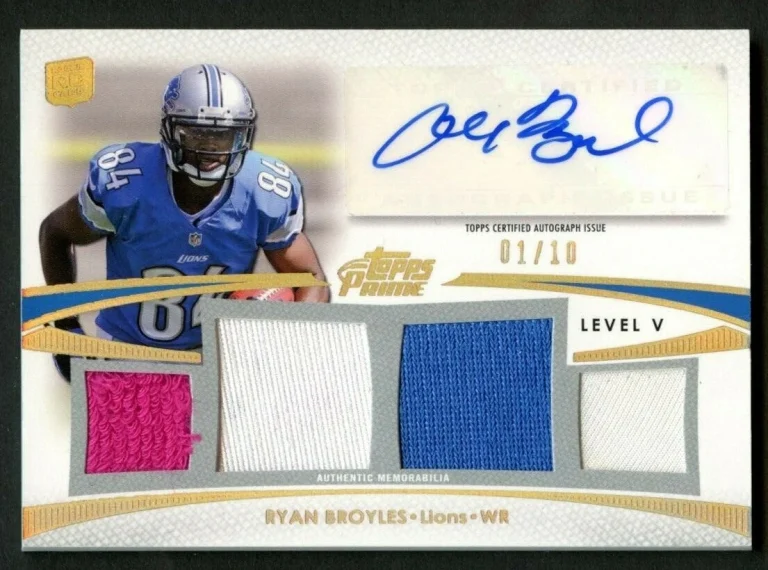 Ryan Broyles #PV-RB signed auto 2012 Topps Prime Rookie Card 1/10