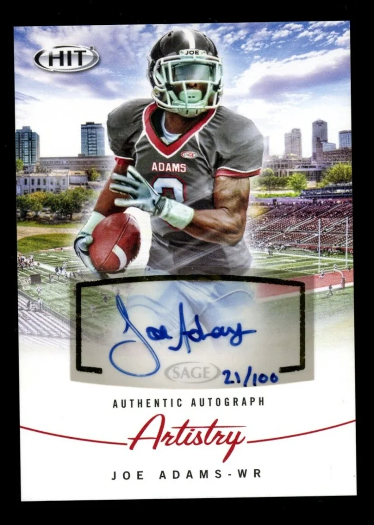 Joe Adams #AA-1 signed autograph auto 2012 Sage Artistry Football Trading Card