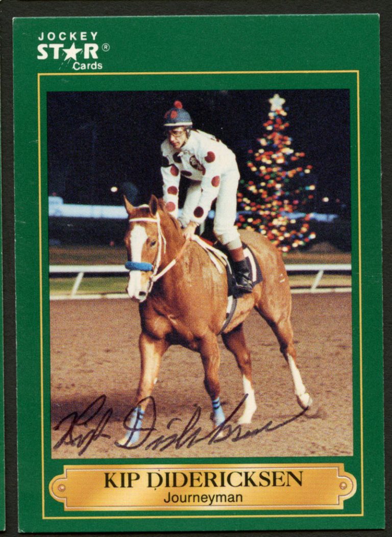 Kip Didericksen #75 signed autograph auto 1991 Horse Jockey Star Trading Card