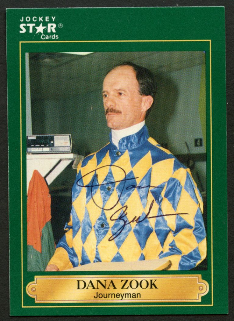 Dana Zook #212 signed autograph auto 1991 Horse Jockey Star Trading Card