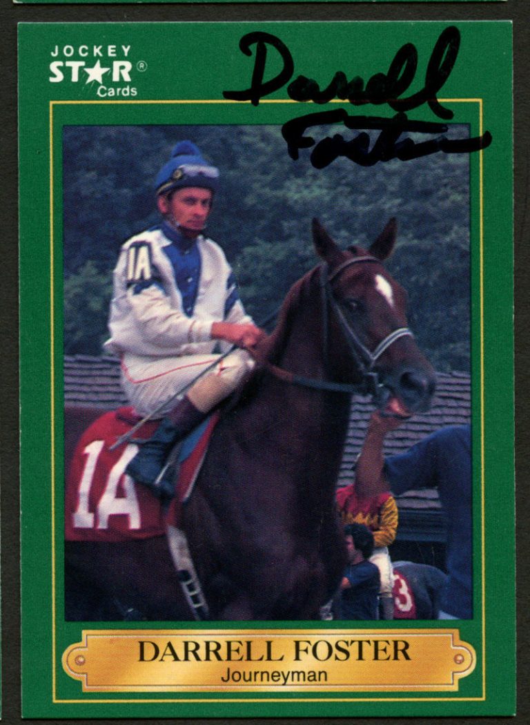 Darrell Foster #88 signed autograph auto 1991 Horse Jockey Star Trading Card