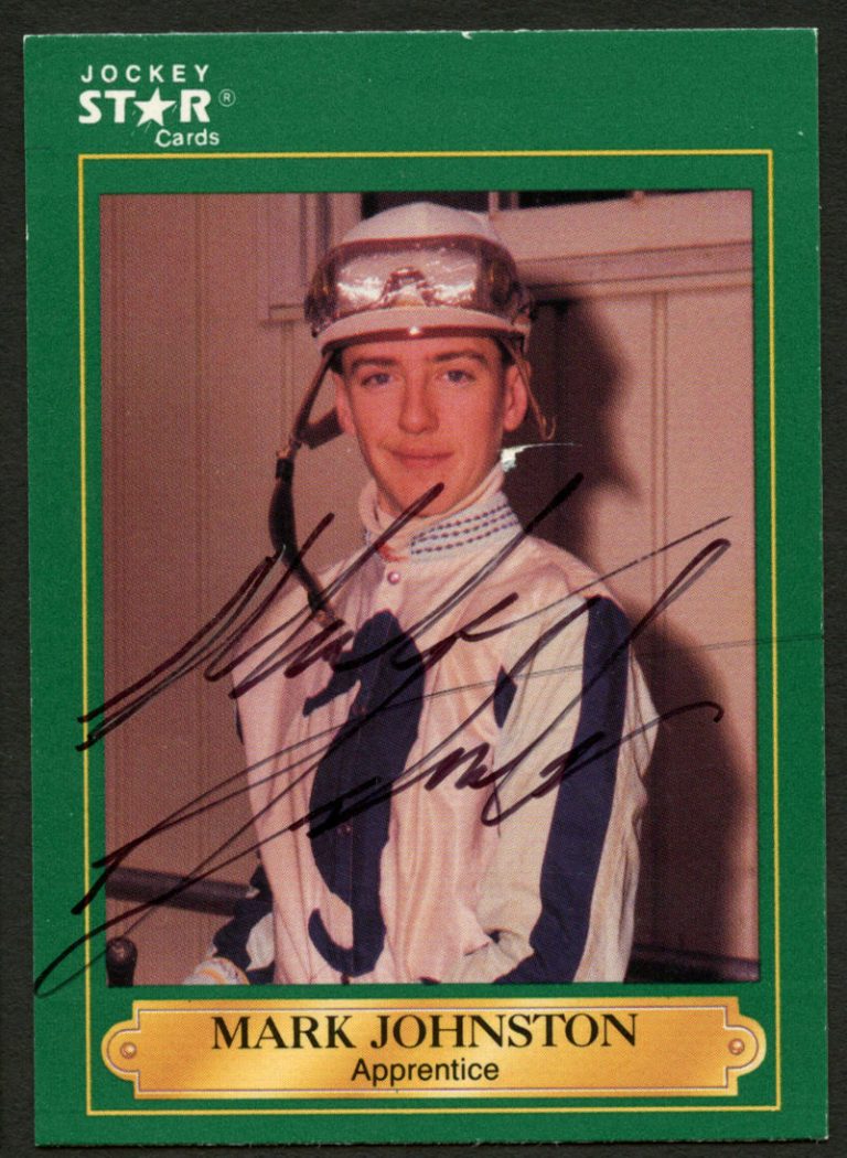 Mark Johnston #111 signed autograph auto 1991 Horse Jockey Star Trading Card