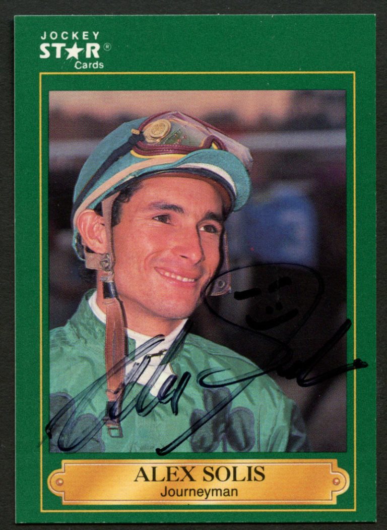 Alex Solis #186 signed autograph auto 1991 Horse Jockey Star Trading Card