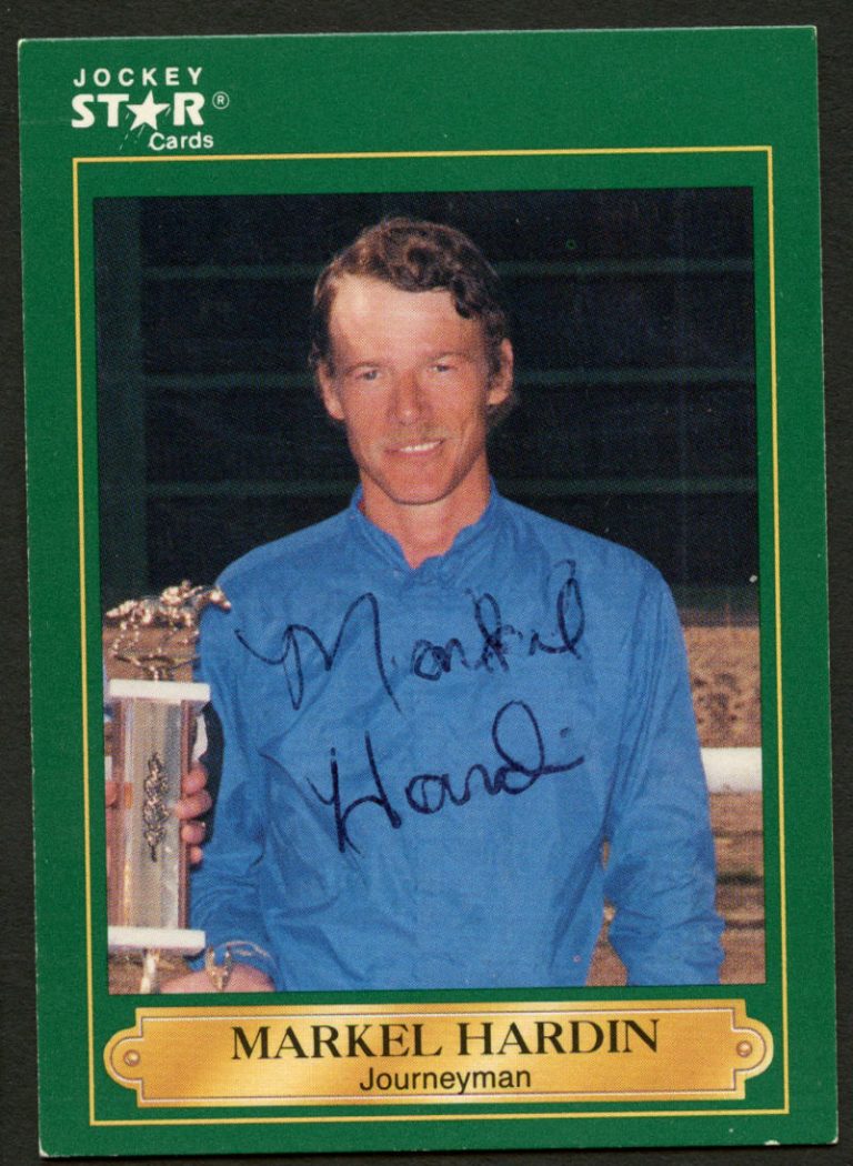 Markel Hardin #103 signed autograph auto 1991 Horse Jockey Star Trading Card