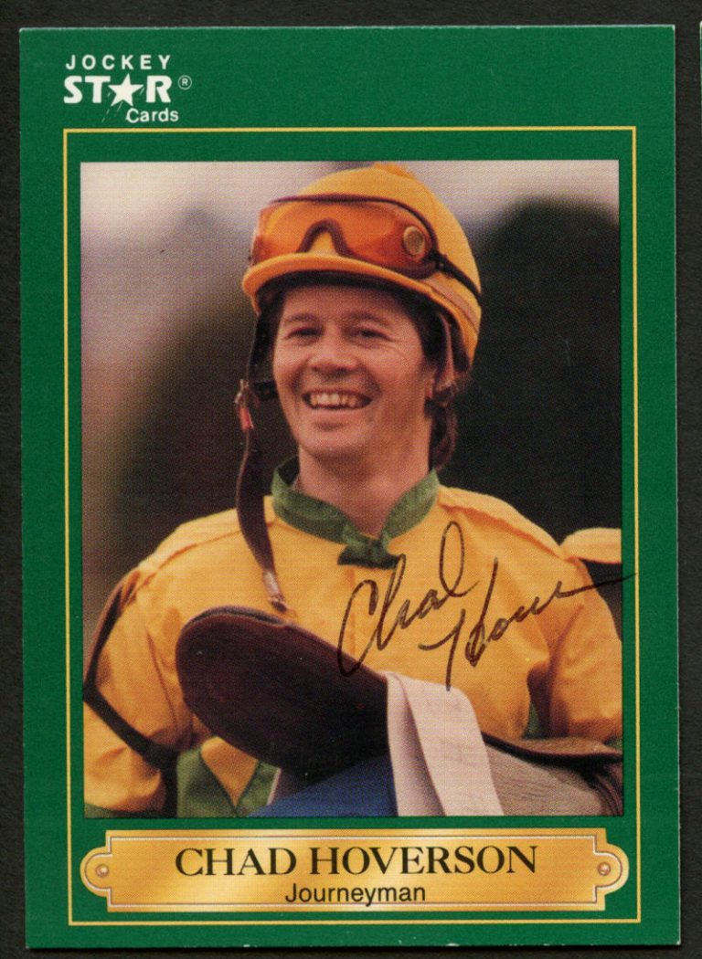 Chad Hoverson #107 signed autograph auto 1991 Horse Jockey Star Trading Card